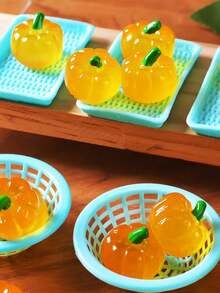 1/10/20 Halloween Pumpkin Decorations, Mini Pumpkin Ornaments, Artificial Vegetable Pumpkin Desktop Decor, Miniature Landscape Decoration, Suitable For Garden, Patio And Car DIY Decoration, Vibrant Colors, Collectible, Candy Bag Fillers - Multi-color - View 2