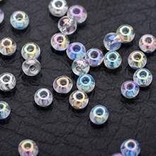 1000pcs Manik-Manik Kaca Berubah Warna UV dengan Tekstur Es, Ukuran 2mm, Manik-Manik Bulat Transparan Berwarna-warni, Aksesoris Pembuatan Perhiasan DIY - Mutiara Millet - View 7