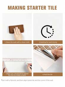1pc/4pcs/10pcs/20pcs Waterproof Textured Vinyl DIY Self-Adhesive Anti-Splash Wall Sticker, Gradient Warm Gray Mini Square Mosaic Wallpaper, Soft Earth Tone Transition Effect, Glossy Ceramic-Like Surface, Suitable For Home Decor - Multiple Styles - View 5