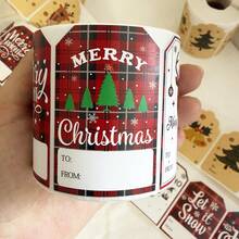 Christmas Gift Labels, Santa Claus Gift Label Stickers, Christmas Snowman Gift Label Stickers, Self-Adhesive Christmas Label Stickers, Gift Label Stickers For Christmas Gift Wrapping - Multicolor - View 6