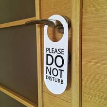 2/4pcs Do Not Disturb Door Hangers, Minimalist Modern Black & White Double-Sided Privacy Signs For Office, Meeting Room, Hotel, Bedroom, Study, Productivity Tool Aesthetic, 8.27x3.54 Inches - C - View 4