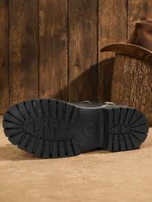 Sepatu Bot Fashion Wanita, Sepatu Bot Chelsea dengan Gesper Samping Elastis - Hitam - View 4