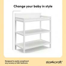 Alpine Changing Table, White - White - View 4