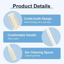 2-In-1 Manual Nose Hair Trimmer, Double-Sided Nose Hair Clipper, Nose Hair Removal Tool, Washable 360° Rotating Nose Hair Cleaner, Portable And Easy To Use, Suitable For Men And Women (Random Delivery) - Apricot - View 7