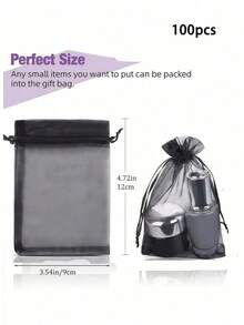 10/50/100pcs Organza Drawstring Jewelry Packaging Bags, Suitable For Weddings, Party Favors, Jewelry Gift Bags, Christmas And Other Occasions. - Multiple Styles - View 9
