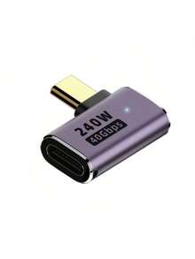 WOWSSYO 1个90度USB-C适配器，USB4.0 Type-C适配器，支持Thunderbolt 3，40Gbps数据传输，240W快充，8K@60Hz视频输出，兼容笔记本电脑、平板电脑和智能手机 - 彩色 - 查看 14