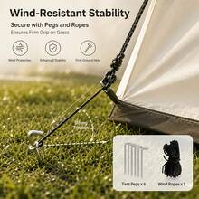 Instant Pop Up Camping Tent For 2-3 Person, Oxford Fabric Waterproof PU Coating, UV Protection Quick Setup Automatic Opening, Lightweight Foldable With Carry Bag, Breathable Mesh Windows Windproof, Suitable For Family Outdoor Travel Hiking Beach - Pop-up Tent - View 7