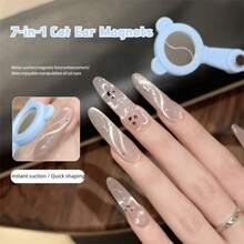 MIANEL GEL Best-Selling 7-In-1 Cat Ear Shaped Nail Art Magnet Tool, Multi-Functional New Design, Strong Magnetic Force, Cute Versatile Nail Art Accessory, Suitable For Salon And DIY Nail Art, Beginner Friendly - Multicolor - View 7