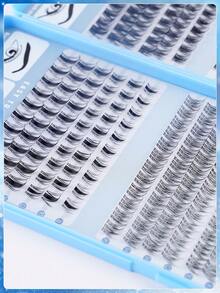 300pcs D Curl Single Lash Book, DIY False Eyelashes, Soft Natural Look Eyelash Extension Set, Fluffy Dense Segmented Lashes For DIY Home Use, Easy To Use, Large Capacity Long-Lasting False Eyelashes To Enlarge Eyes - Multicolor - View 8