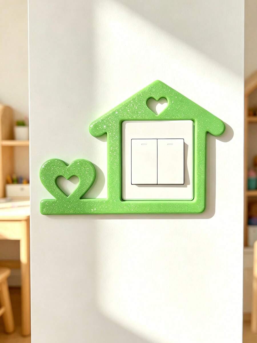 3D列印房屋造型燈開關蓋板 裝飾性燈開關框架 適用於臥室、廚房、客廳 適合8.6cm (3.38in)開關 家居裝飾 房間裝飾 - 彩色 - 查看 1