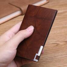 1pc New Men's Premium Ultra-Thin Card Holder Wallet, ID Card Holder With Multiple Slots For Driver's License, Bank Cards And ID Cards - Multicolor - View 5