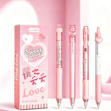 4pcs Blue Star Angel Neutral Pen Set, Ins Student Quick-Dry ST Tip Ballpoint Pen, 0.5mm Black Ink Refill, Smooth Quick-Dry Ink, Cute Angel Wing Pen Top, Suitable For Students, Teachers, Office Workers, Diary And Daily Use - Multicolor - View 14