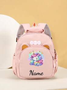 Ransel Mini Nilon yang Dapat Disesuaikan dengan Motif Unicorn Kartun, Tali Bahu yang Dapat Diatur, Penutup Resleting, Hadiah Ulang Tahun - MultiWarna - View 29