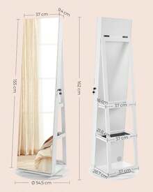 Jewelry Armoires & Chests - White - View 2