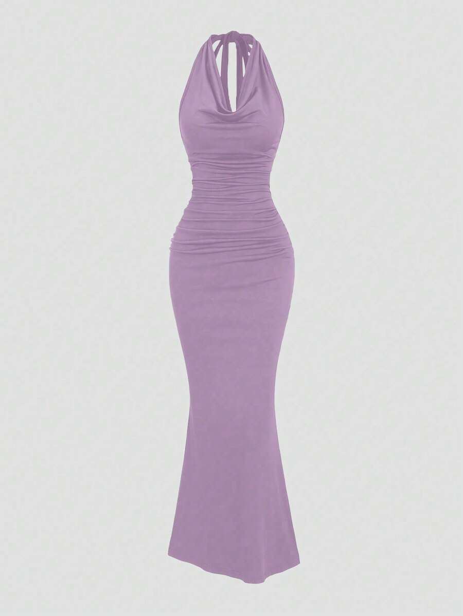 Women Long Dresses - 紫羅蘭色 - 查看 1