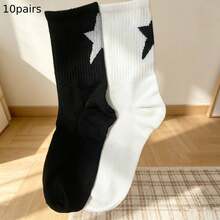 1/5/10/12/20 Pairs Men's Casual Socks, White Socks, Winter Socks, Black Socks, Outdoor Sports Socks, Daily Wear Socks, Men's Socks, Adult Socks, Men's Long Socks, Women's Socks, Comfortable And Breathable, Autumn Socks, Summer Socks, Suitable For Home And Travel Use - Multicolor - View 5