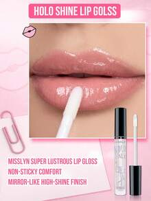 MISSLYN 2Pcs Lip Makeup Set, Lip Gloss & Lip Liner Combo, Mirror Shine Lip Gloss, Waterproof Lip Liner, High Shine, Nude Pink Lip Look, Long-Wearing Lip Makeup For Daily Wear, Date & Holiday - #18+#35 - View 6