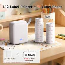 ORICO L12 Mini Label Printer,Portable Mini Label Maker,Fast Printing,Comes With 1/ 6 /9/10/11Rolls Label Paper Sticker Maker Label Maker With Multiple Templates, Inkless Printing,Wireless Connection And Durable, USB Charging,14X30MM Label Paper - White - View 17