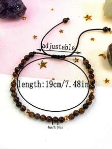 YAUKIA Vintage Tiger Eye'S Money Knotted Bracelet, Abundance Prosperity Simple Fashion Jewelry Gift Set For Halloween Festival Birthday Daily&Vacation Wear - Multicolor - View 2