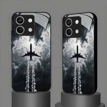[24h Shipping From DE/FR/ES]Apple 11-17  21-26 Ultra Phone Case - Black And White Drone Top View Artistic Realism Black Tempered Glass Phone Case For Xiaomi 15Ultra/14/14Ultra/14Pro/13/12Pro,  Note 14/Pro/Pro+/13Pro/Pro+/12/Pro/Pro+/S/Turbo/11/Pro/11T Pro/10/10C/12/12C/13/13C/K40 High-End Internet - 1 Piece Of Picture Color - View 4