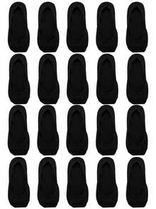 1/5/10 Pairs Soft Skin-Friendly Ice Silk Invisible Socks Women Summer Thin Breathable Sweat Absorbent Silicone Non Slip Short Socks - Multicolor - View 10