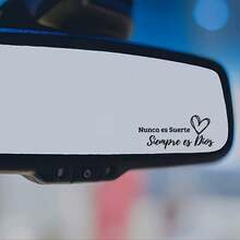 Spanish Inspirational Quote "Never By Luck, But By Eternity" Sticker - Car Rearview Mirror Decal - For Cars, Laptops, Trucks, Motorcycles, Computers, And Phones - Perfect Holiday Gift - A - View 8