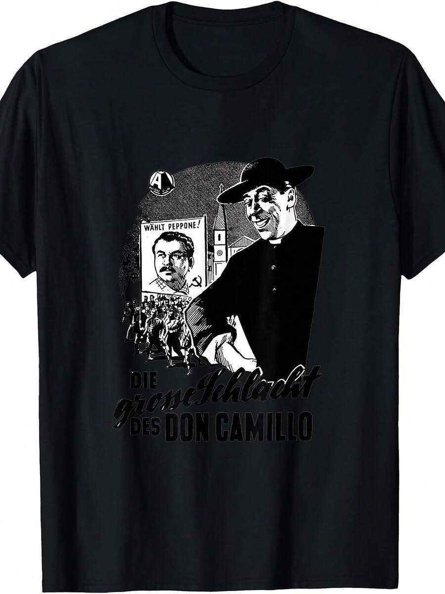 Men T-Shirts - 黑色 - 查看 1