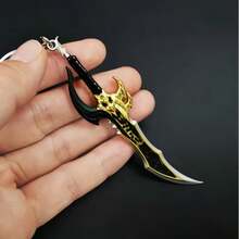 1pc Anime Mini Sword Keychain - Red & Gold Sword Keychain, Perfect Gift For Graduation Season And Other Holidays For Friends And Classmates - Multicolor - View 5