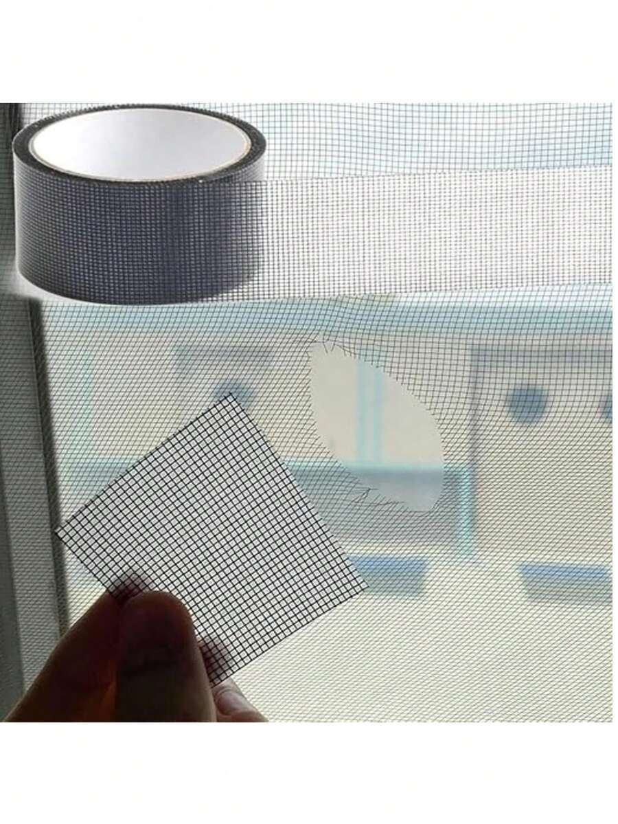 1pc Self-Adhesive Screen Repair Tape, Waterproof Mesh Repair Patch For Window & Door Screens, Tear-Resistant Insect-Proof Mosquito Net Repair Tape, No-Sew Fabric Hole, Tear & Crack Repair Sticker For Home Screen Fix