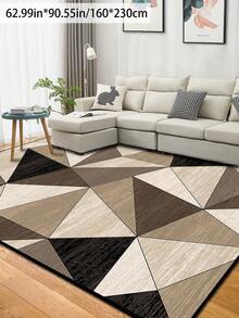 1pc Geometric Modern Living Room Area Rug, Black White Gray Printed Polyester Fiber Rectangular Easy Care Washable Home Rug, Suitable For Living Room, Hallway, Bedside, Sitting Room, Bedroom, Office, Kitchen, Farmhouse Home Decor - Multicolor - View 29