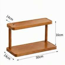 3 Tier Bamboo Kitchen Countertop Organizer, Wooden Coffee Bar Storage Shelf, Multi-Layer Spice Rack For Kitchen, Bathroom & Home Decor - Multicolor - View 6