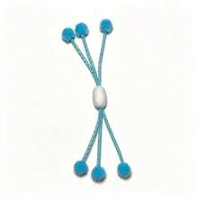 1Pc Colorful Pom‑Pom Rope Interactive Cat Toy, Soft Teething Interactive Kitten Toy, Durable Braided String Cat Self‑Play Entertainment Toy, Cute Pet Bite Resistant Play Toy For Indoor Cats Stress Relief Daily Playing - View 9
