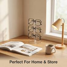 1pc Acrylic Single Column 3-Tier Eyewear Display Stand - Transparent Desktop Fashion Glasses Storage Rack - Eyewear Store Display Stand - Clear - View 3