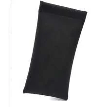 1pc Neutral Soft Cross-Grain PU Leather Eyeglass Storage Bag, Solid Color Waterproof Eyeglass Storage Pouch, Fashion Eyeglass Storage Bag, Eyeglass Accessories - Black - View 2