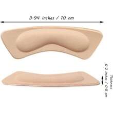 4 Pairs Soft Sponge Heel Pads, Breathable Fabric Waterproof Heel Cushions With Strong Self-Adhesive Backing, Ergonomic Curve Non-Slip Heel Buffers, Unisex, Suitable For Plus Size Shoes, Stilettos, Sneakers And Leather Shoes, Essential Accessory To Protect Feet From Friction Damage.Heels, Shoe Accessories, Travel - Multicolor - View 4