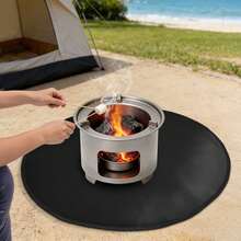 Black Fire Pit Mat Round Under Grill Mat Round Firpit Mat - 1PCS - View 8