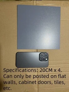 1/2/4件裝 奢華風 20cm 壓克力浴室鏡，自黏式浴室裝飾鏡，免鑽孔壁掛化妝鏡，梳妝鏡 - 僅供裝飾使用，不適用於一般照鏡用途 - 槍灰色 - 查看 11