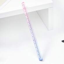 1pc/4pcs Gradient Transparent Acrylic Triangle Ruler, 15cm Colorful Straight Ruler, Suitable For School Drawing, Learning, Office, Back To School, Painting - Multicolor - View 13