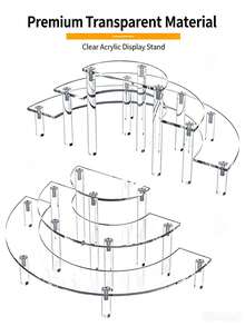 Acrylic Display Stand, Transparent Cosmetic Lipstick Display Rack - Vanity Acrylic Perfume/Lipstick Storage Rack - Luxury Multi-Functional Holder | Transparent Visual Lipstick Display Rack Visual Makeup Storage Rack | Suitable For Home/Office/Vanity Table/Vanity Cabinet Display,Makeup Organizer,Room Decor - View 5