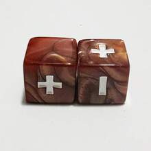 6pcs/Set 6-Sided Acrylic Right-Angle Dice With Symbol Pattern - Perfect For Dice Games, Suitable For Board Games, Game Nights, Etc., Multiple Colors Available - Multicolor - View 22