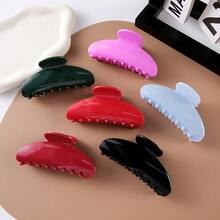 1pc/4pcs/12pcs Women's Hair Clips, 4.13in Matte Multicolor Crescent-Shaped Crescent Shark Claw Clips, Fairy Cute Lightweight Plastic Hair Clips, Fashion Versatile Premium Elegant Minimalist Hair Accessories, Suitable For Daily Wear, Outings, Casual, Party, Commute, Vacation, Face Washing, Bathing, Makeup, Outfit Matching, Hair Accessories, Headwear, Hair Claw - Multicolor - View 15