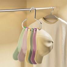 Hat Ring Hanger For Home Wardrobe, Duck Tongue Baseball Cap Hanging Strap, Multi-Functional Bag Hook Display Rack - Random - View 3