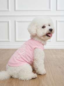 LUCKIE LABO Áo vest in hình Little Miss Sassy, chống bọ chét, giảm rụng lông, thoáng khí, dành cho mèo và chó trong nhà/ngoài trời. - Hồng - Xem 3