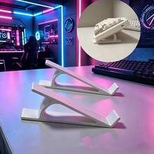 4/8 قطع حامل رفع لوحة المفاتيح باللون الأبيض، وسادات قدم مائلة مريحة، تصميم قاعدة غير انزلاقية، متوافق مع معظم لوحات المفاتيح الميكانيكية، لوحات مفاتيح الألعاب والمكتب، تخفيف إجهاد المعصم، إكسسوار تخزين وتنظيم المكتب - متعدد الألوان - مشاهدة 7