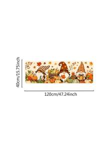1/16Pcs Autumn Theme Doormat, Thanksgiving Door Mat, Printed With Nordic Faceless Gnome, Pumpkin, Maple Leaf, Berry Pattern, Autumn Harvest Festival Decor Mat, Welcome Kitchen Rug, Dirt-Resistant Floor Mat, Autumn Party Decoration - Multicolor - View 11