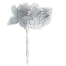 1件女款手持式半臉面具，派對萬聖節花卉面具，時尚半臉面具道具，適用於派對、慶典、表演及各種節日活動，神祕感，情人節禮物 - 查看 19