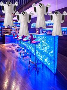 1件裝紙製幽靈萬聖節吊飾，恐怖紙製吊飾，適用於商場、商店與室內派對場景裝飾的節慶掛飾裝飾品 - A - 查看 5