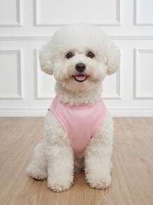 LUCKIE LABO Áo vest in hình Little Miss Sassy, chống bọ chét, giảm rụng lông, thoáng khí, dành cho mèo và chó trong nhà/ngoài trời. - Hồng - Xem 4