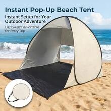 Instant Pop Up Camping Tent For 2-3 Person, Oxford Fabric Waterproof PU Coating, UV Protection Quick Setup Automatic Opening, Lightweight Foldable With Carry Bag, Breathable Mesh Windows Windproof, Suitable For Family Outdoor Travel Hiking Beach - Pop-up Tent - View 9