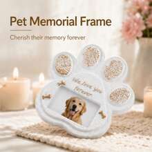 Pet Memorial Stone Pet Tombstone, Indoor/Outdoor Pet Display Decor, Can Be Used As A Gift For Deceased Cats, Dogs And Small Animals - White - View 1